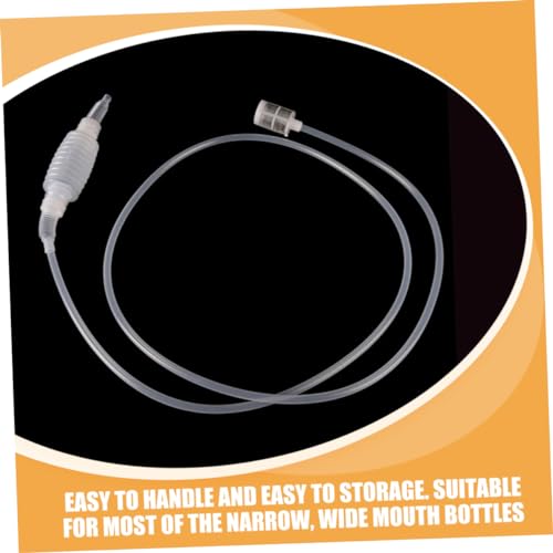 Cabilock 2pcs Home Brewing Siphon Hose Plastic Wine Beer Transfer Tubing with Filter for Bottles Easy Handling Spill Liquid Transfer for Narrow Wide Mouth Containers