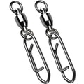 AMYSPORTS High Strength Snap Swivels Stainless Bearing Rolling Fishing Swivel Freshwater Snap Swivels Fishing Clip Steel Black Nickel - size: Size 0+S (45lb) 25 pcs