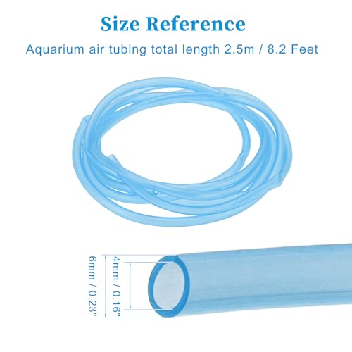Aquarium Tubing, Aquarium Air Tubing, Standard Aquarium Hose, Aquarium Airline Tubing, Flexible Air Tubing, Tubing for Fish Tank Air Pump, 8.2 Feet, Blue - color: Blue, size: 8.2 Feet