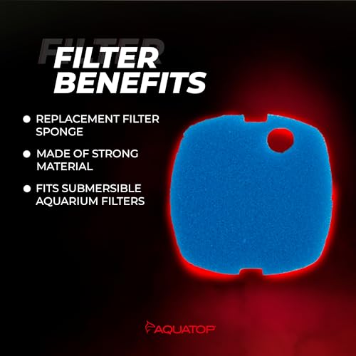 Aquatop Replacement Coarse Filter Sponge for Aquarium Filters RCP-CF300 – Enhanced Mechanical Filtration – Easy to Use and Install - color: Blue, size: Blue - CF300