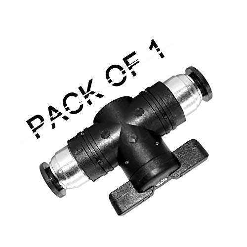 Beduan Push to Connect Fitting Ball Valve, 8mm Tube OD Pneumatic Air Flow Control Ball Valve Straight Union Connect Adapter - size: 8mm