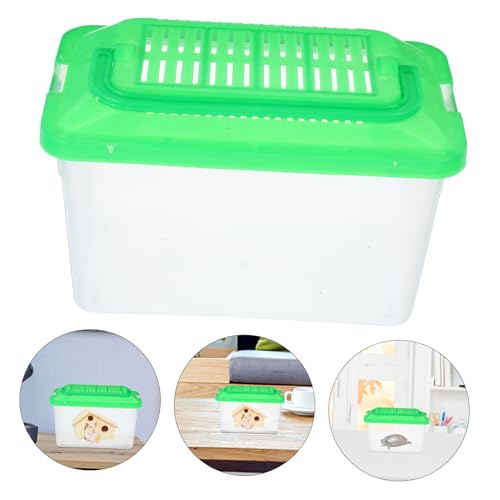 Portable Handheld Pet Transport Container Plastic Aquarium Turtle Box Lightweight Reptile Carrier for Travel Multi Functional Fish Tank for Hamsters and Turtles