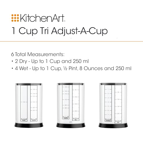 KitchenArt Pro Adjustable Measuring Set, Includes Adjustable Tablespoon, Teaspoon, and 1 Cup Measuring Cup - size: Tablespoon, Teaspoon, 1 Cup