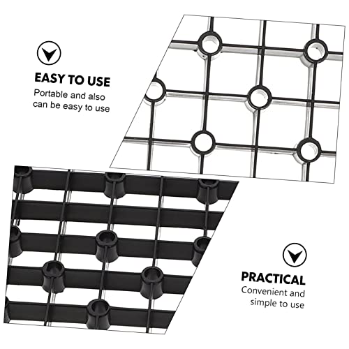 Mikikit 2pcs Gravel Aquarium Divider Wear-Resistant Isolation Plate for Fish Tanks Multi Under Gravel Board Easy Installation Splicing Circulation - color: Black