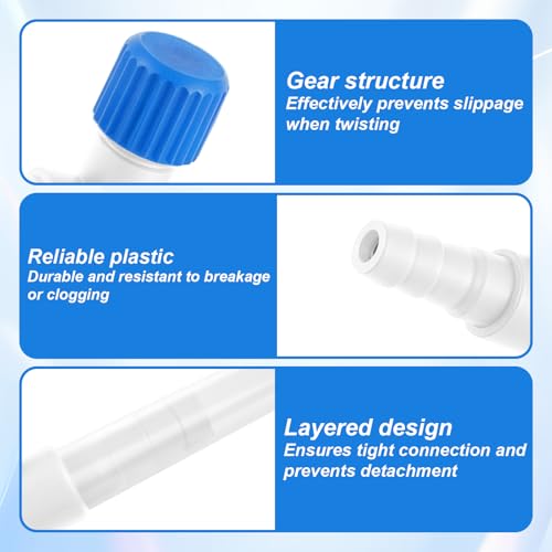Psyqtsuary Aquarium Air Valve, 10 Pcs Aquarium Air Pump Control Valves T Shaped Single Way Plastic Air Flow Control Regulator Aquarium Air Pump Accessories for Fish Tank 3/16" ID Tubing (Blue White) - color: Blue, White