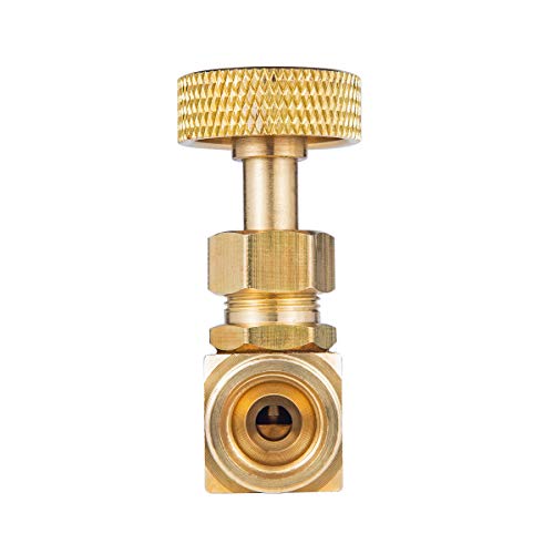 1 Pieces Heavy Duty Brass Instrument Replacement Control Needle Valve 1/4" Npt Female X 1/4" Npt Female Connection Golden - size: 1PC 1/4 " Female * 1/4"Female needle valve