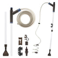 Aquarium Siphon Gravel Cleaner, Fish Tank Vacuum Cleaning Kit, Manual Water Changer Pump for Aquarium and Turtle Tanks, Gravel Vacuum Sand Washer for Removing Waste and Debris(COLOR:Black+Transparent)