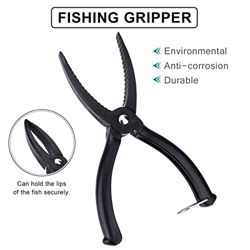 Dioche Fishing Pliers, Fishing Grip Gear Tool ABS Grip Tackle Fish Grip Tackle Fish Lip Holder Clamp with Ring