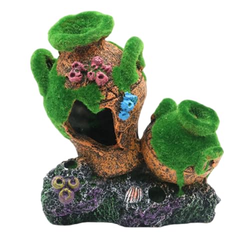 Shrimp Breeding Protectors Fish Tanks Barrels Hideouts Aquariums Ornaments Fishbowls Accessories Realistic Barrels Cave - color: LMC20763