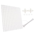 Toyvian 1set Aquarium Grid Divider for Fish Tanks Isolation Board Cups for Breeding and Separation Clips and Zip Ties