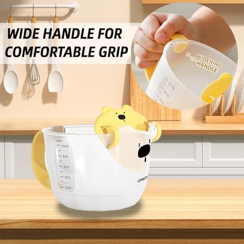 Liquid Measuring Cups,1000ml 4 Cups Plastic Measuring Cups for Liquids,Measure Cups for Home and Kitchen