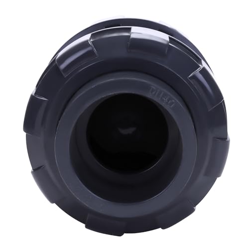 DERNORD 1-1/2" UPVC True Union Ball Check Valve with Full Port, EPDM Seals, Rated at 200 PSI, 1-1/2 Inch Socket - size: 1-1/2 inch