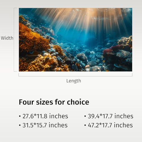 Aquarium Background, Ocean Fish Tank Background, Terrarium Background Cloth 48 x 18 inches - color: 1 pack, size: 48x18in