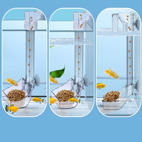 200MM Aquarium Feeding Tube Fish Feeder Tube Clear Acrylic Shrimp Feeding Tube with Hooks and Suction Cups for Aquarium Fish Tank Feeder - size: Aquarium Fish Tank Feeder-200mm
