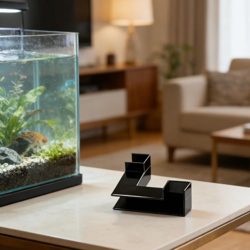 Aquarium Tube Viewing Tunnel: Plastic Fish Hiding and Betta Fish Tunnel, Corner Shelter for Shrimp Hideout, Small Fish Refuge Decor