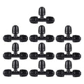 1/2 inch Irrigation Fittings Tee Connectors For (1/2" ID x0.6-0.63" OD) 16mm Drip Tubing Barbed Connectors-10 Pcs/pack - size: 1/2 inch Tee