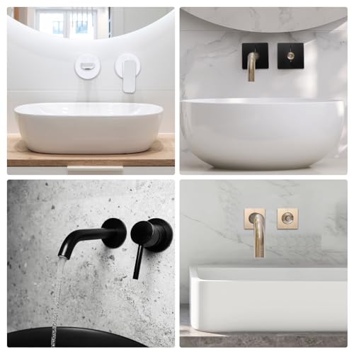 uxcell 4pcs Wall Split Flange 70mm / 2.8" OD Escutcheon Plate ABS Round Self-Adhesive Plumbing Cover Plates for 16mm / 0.6" Dia Water Pipe Faucet Decoration Accessories, Silver - color: Silver, size: 16mm