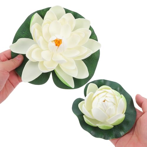 6pcs Artificial Lotus Flowers: Floating Water Lilies with Lotus Pad - Lifelike Fake Plant for Home Garden Pond Decor Outdoor Pool Fish Tank Aquarium