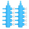 Fishtank Air Splitter, 2pcs Aquarium Air Flowing Control Lever Valve Pipe Distributor Aquarium Oxygen Pump Adapter Accessory 4 Way Outlet Fish Tank Air Splitter (One Minute Five) - size: One minute five, style: One minute five