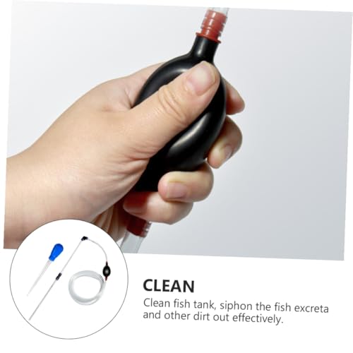 Toyvian Aquarium Water Changer and Faeces Cleaner Set Mini Manual Siphon Gravel Vacuum with Hose Suitable for Aquarium Water Replacement and Random Color