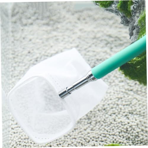 IMIKEYA Mini Stainless Steel Landing Net with Telescopic Aluminum Handle, Small Fish and Shrimp Mesh Net for Aquarium and Freshwater Fishing