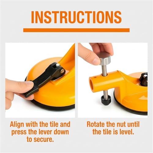 Adjustable Height Countertop Leveler - Professional countertop leveling tool, suitable for granite, marble, and quartz stone slabs, equipped with vacuum suction cup rubber clamps(1pcs) - color: 1pcs