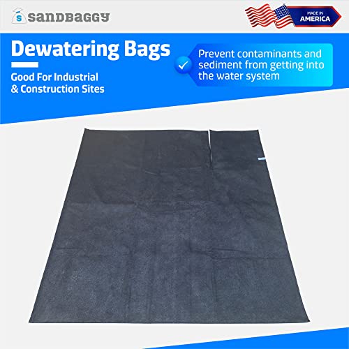 Sandbaggy Dewatering Bags - Made in America - Filters Sediment, Silt, Oil, Sludge - Use for Construction Sites, Dredging - Material: Non Woven Geotextile Fabric (15 ft x 15 ft, 10) - size: 15 ft x 15 ft