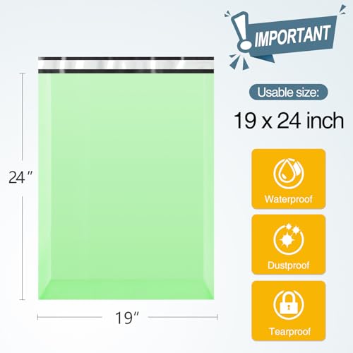 Famagic Poly Mailers 19x24 Inch 50pcs Shipping Bags Mint Green Shipping Envelopes Self Seal Mailers Bags Waterproof and Tear-Proof Packaging Bags - color: Mint Green, size: 19x24