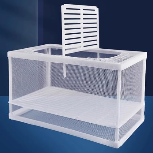 2PCS Protective Aquariums Breeding Cage Netting Nursery Tanks with Suction Cup for Fry Rearing and Secure Observation Fish Breeding Box with Suction Cup - color: Upgrade large number