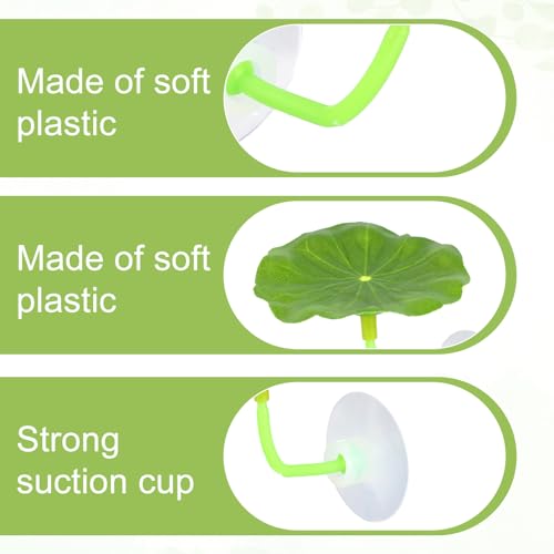 8pcs Betta Leaf Hammock Set, Soft Plastic Aquarium Decor Hideout with Suction Cups Fish Tank Resting Bed for Betta Fish Sleeping Hiding Playing Aquatic Plants Decor Accessories
