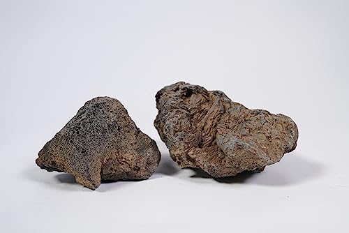 LANDEN Black Icelandic Lava Stone Natural Rocks (18lbs, 3~11 inches,11pcs) for Aquariums, Paludariums, Terrariums, Caves and Rocky Peaks, Mountainous Desert Landscapes - size: 13 Black Icelandic Lava Stone(3-9 inches,18lbs)