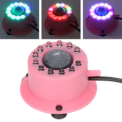 Fish LED Bubble Stone Disk Light,Aquarium Air Bubble LED Round Light Fish Air Bubbler Decoration Light for Illumination Oxygenation Decorations ()(#2)