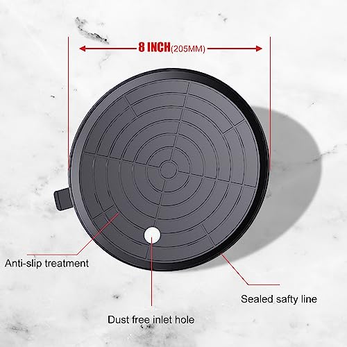 DEWINNER 8" Glass Suction Cups - Heavy-Duty Vacuum Glass Lifter for Tiles and Granite - 660lbs Load Capacity - 2 Pack Industrial Suction Cup with Carry Case - color: Black2