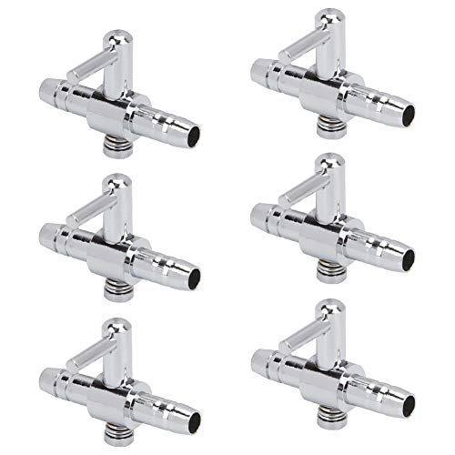 Pawfly 6 PCS 1-Way Aquarium Air Flow Control Lever Straight Valve Distributor Splitter for Fish Tank - color: 1-Way