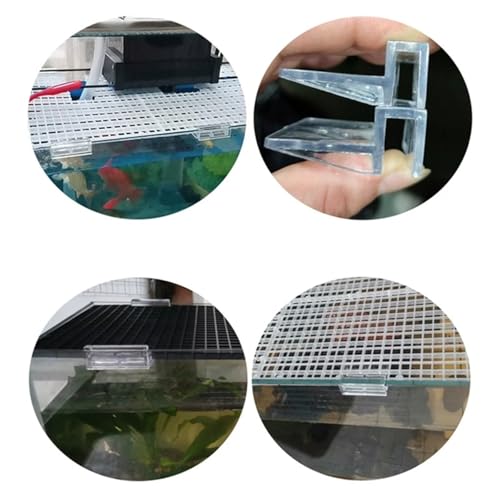 Aquarium lid Clips 16pcs 5/6/8/10/12mm Aquarium Acrylic Clips Glass Cover Support Holders Transparent Fish Tank Cover Plate Bracket Aquarium Accessories(8mm) - color: 8mm