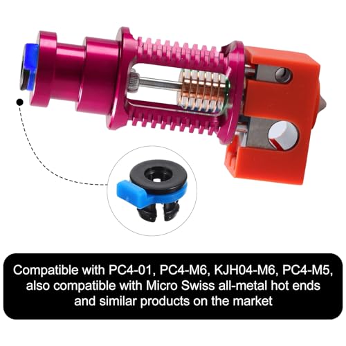 40Pcs Bowden Tube Coupler Collet Clamp Clip Bowden Collet and Clip Set Od 4mm Compatible with 3D Printer Accessories 1.75mm Filament Printer Parts - size: 40Pcs