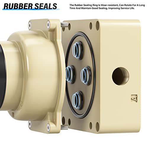 TAILONZ PNEUMATIC Rotary Lever Hand Valve HV-04 1/2”NPT Air Flow Control 3 Position 4 Way - size: 1/2" NPT
