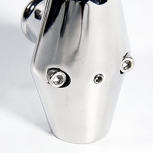 RedSnake Ship RV Boat Accessories Yacht Marine Hardware Stainless Steel Rail Mount Flag Pole Sockets, 7/8"- 1" Rail, 1" Flagpole Holder