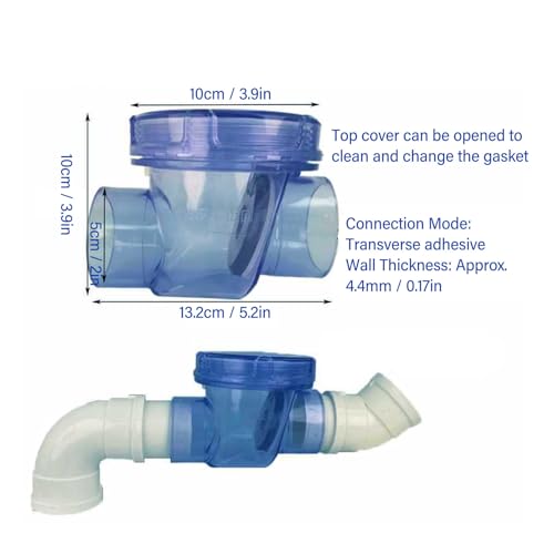 Inline One Way Non Return Valve, 5cm / 2 PVC Inline Check Valve Backwater Non Return Valve for Toilet