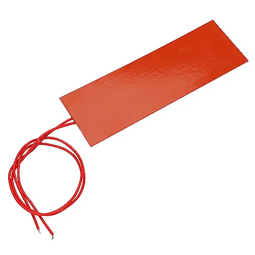 DERNORD 4PCS 12V 20W Silicone Heating Pad Rubber Flexible Heater Mat 50mm X 150mm - size: 12V 20W