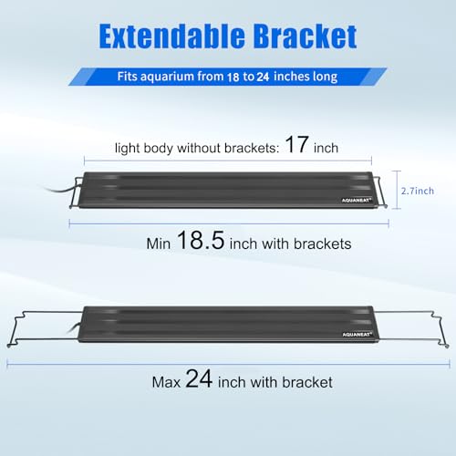 AQUANEAT LED Aquarium Light Full Spectrum for 18 Inch to 24 Inch Fish Tank Light Fresh Water - size: 18"-24"