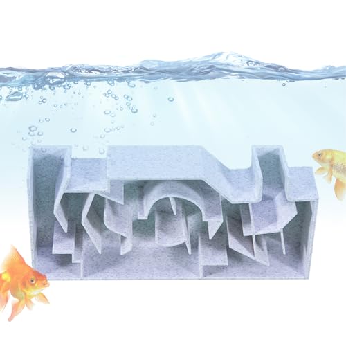 Aquarium Tunnel - Shrimp Maze, Underground Cave Habitat, Fish Tank Corner Shelter, Multi Hole Crab Catfish Refuge | Aquarium Wall Corner Tank Bottom Area for Aquatic Hiding Use
