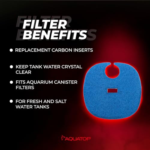 AquaTop Coarse Blue Filter Sponge with Bag & Header - Fits FZ9 Canister Filter - Traps Large Waste for Cleaner Water - Ideal for Fresh & Saltwater - size: FZ9