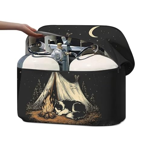 Camping 20lb RV Propane Tank Cover Heavy Duty Propane Gas Cylinder Cover Dust-Proof All Weather Protection - color: Camping, size: S(20LB)