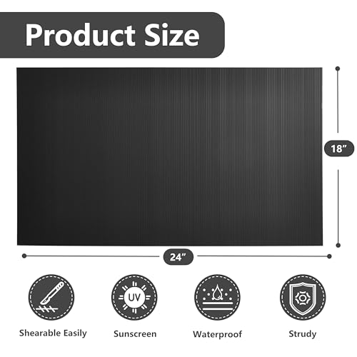 24 x 18 inch Corrugated Plastic Sheets – 10 Pack, Foam Poster Board, Durable & Waterproof Corrugated Plastic for Yard Signs,Outdoor,Open House, Birthday, DIY Projects, 4 MM, (Black) - color: Black
