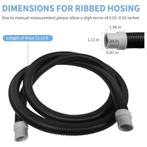 A20236 Ribbed Hosing for Fluval FX2/FX4/FX6 Canister Filters (A214, A218 and A219), Replacement for Fluval Aquarium Filter, 13.25 Ft Hose - Suitable for Freshwater and Saltwater Aquariums