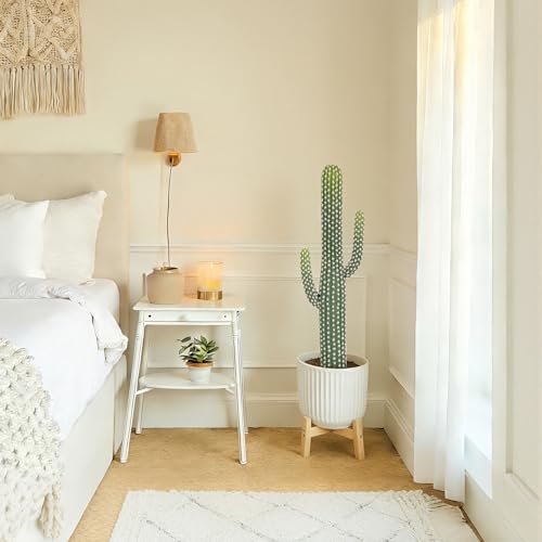 2 Pcs Artificial Cactus Plants Indoor, 31 Inch Tall Realistic Fake Cactus Outdoor, Lifelike Faux Cacti Plant Potted for Home, Office, Store, Garden, Porch Decor. - size: 31 Inch-2Pcs