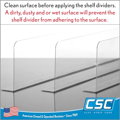 Clear Plastic Shelf Divider 1" H x 15-9/16" L with Adhesive Mount by ClipStrip