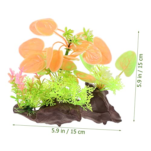 POPETPOP Desktop Aquarium Grass Decorative Plant Artificial Fish Tank Accessory for Aquarium Decor for Fish and Creative Design - color: Multicolor