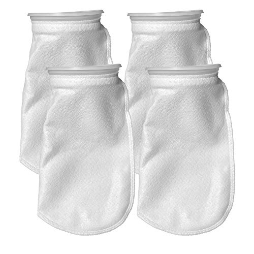 Aquarium Felt Filter Bags - 100 Micron - Sock Filter - Custom Made in USA (7 Inch Ring by 16 IInch Long 4 Pack) - color: 4 Pack, size: 7 Inch Ring by 16 Inch Long